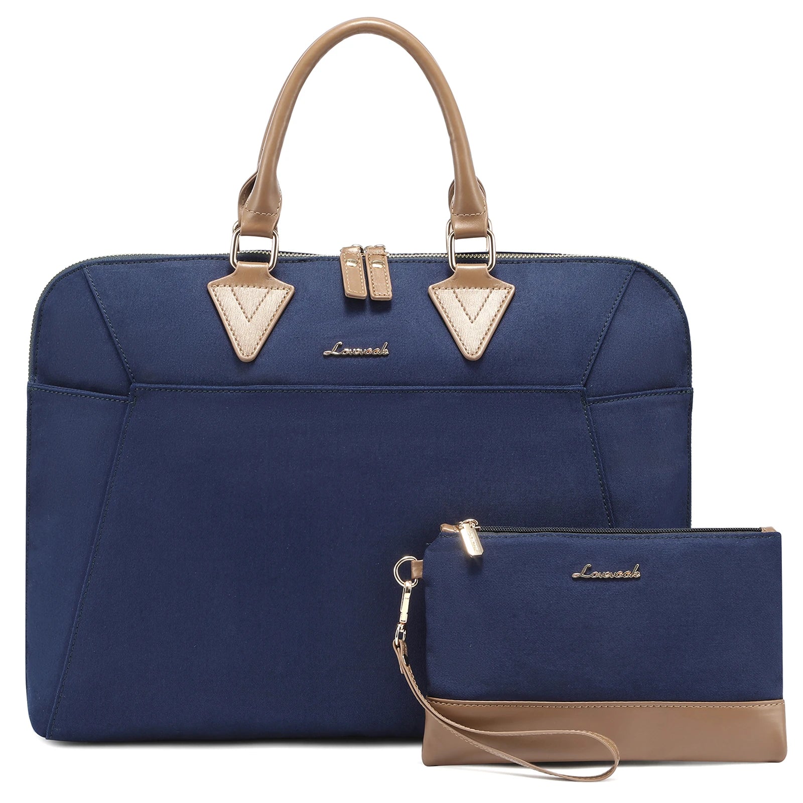 JMT-345546 Waterproof Canvas Business Bag Set for Women – 15.6in Briefcase and Large Tote Crossbody Laptop Handbag