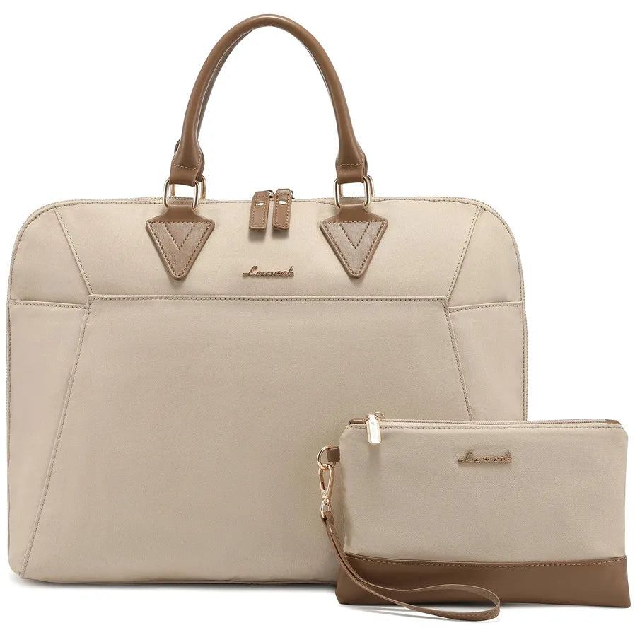 JMT-345546 Waterproof Canvas Business Bag Set for Women – 15.6in Briefcase and Large Tote Crossbody Laptop Handbag