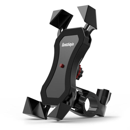 JMT-345738 Universal Motorcycle and Bicycle Phone Holder with One-Key Lock for 4-6.5 Inch Devices, Shockproof and Anti-Skid Design