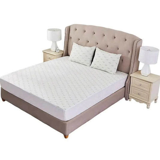 JMT-345802 Waterproof Terry Mattress Protector - Ultra Soft, Breathable, Noiseless and Washable Bed Cover