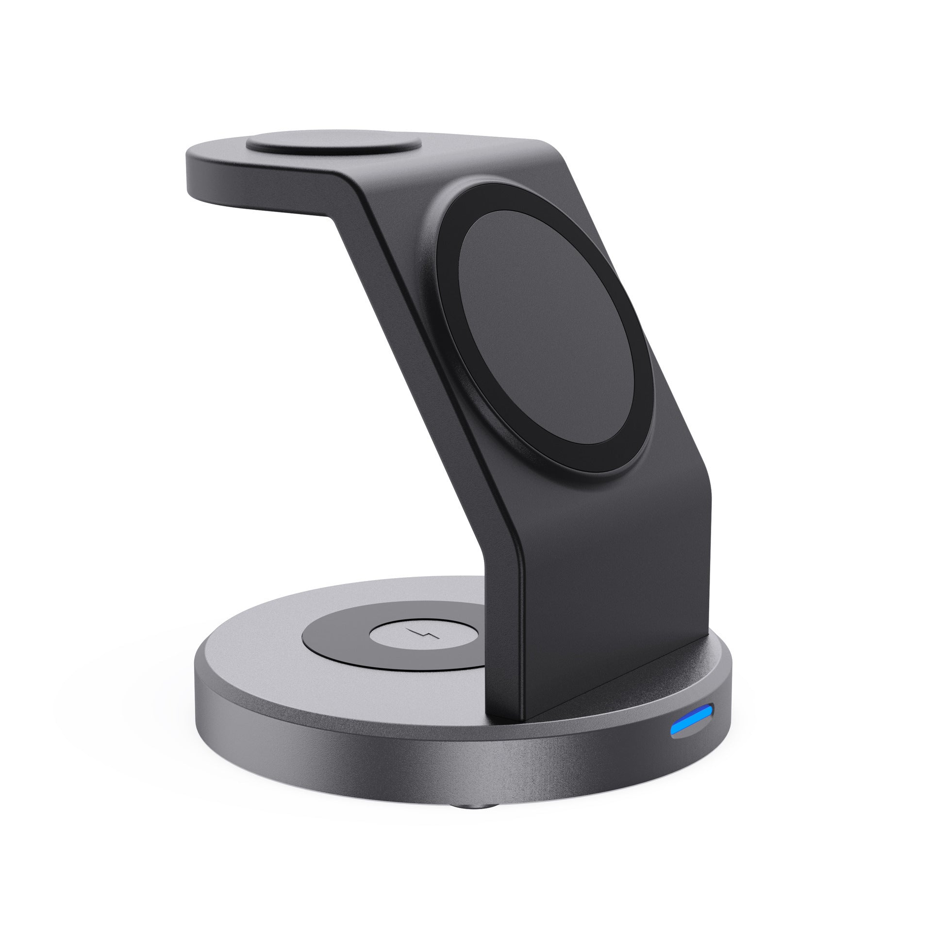 JMT-346058 15W Multifunctional Wireless Charger for Phone, Watch, and Headset - Black USB Interface