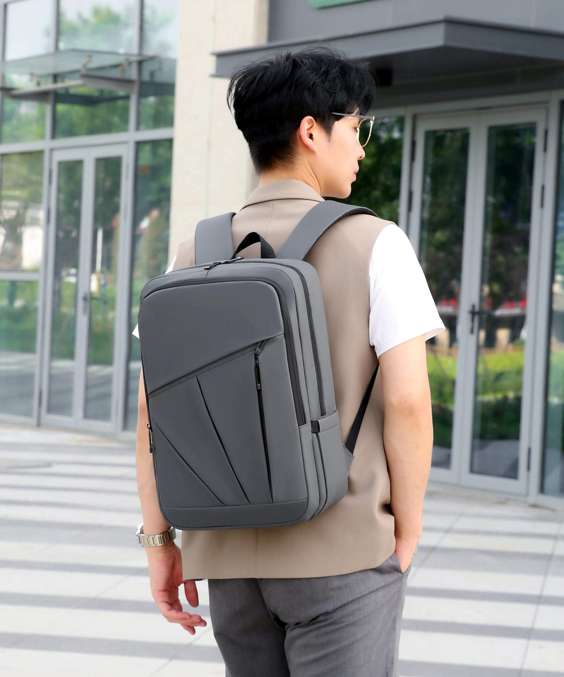 JMT-346058 Men's Business Backpack, Anti-Theft, Waterproof Oxford Material, Smart Design with Multiple Compartments