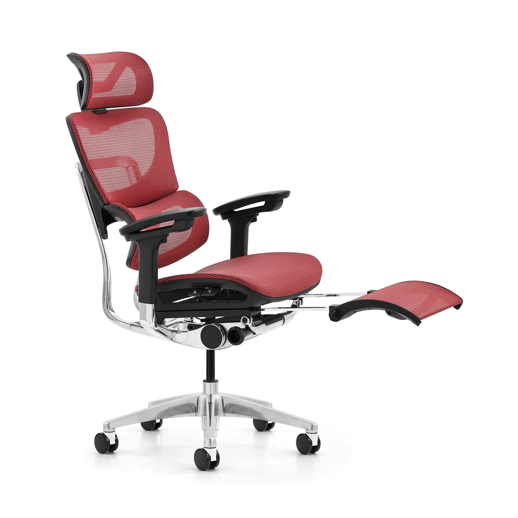 JMT-346186 Ergonomic Red Mesh Office Chair with 4D Armrest and Aluminium Frame