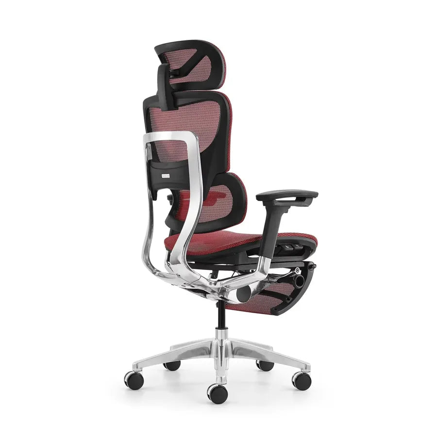 JMT-346186 Ergonomic Red Mesh Office Chair with 4D Armrest and Aluminium Frame