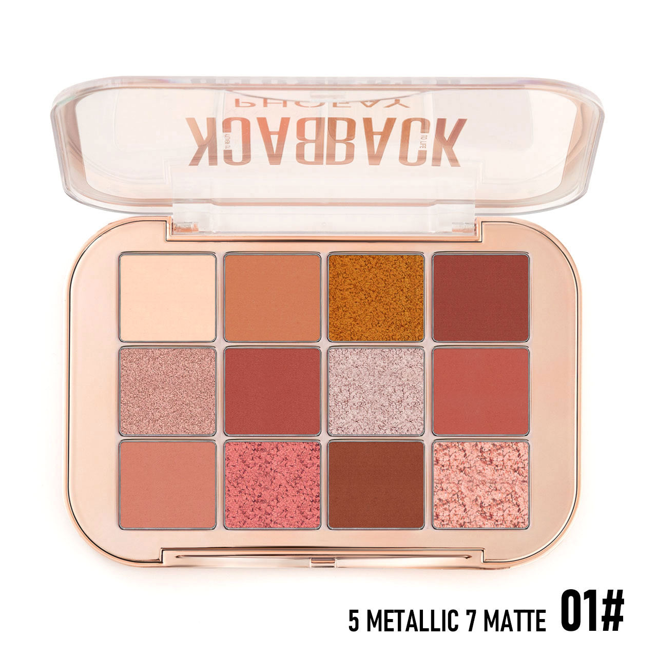 JMT-346314 12-Color Eyeshadow Palette - Matte, Brightening, and Versatile Shades for Eye Makeup