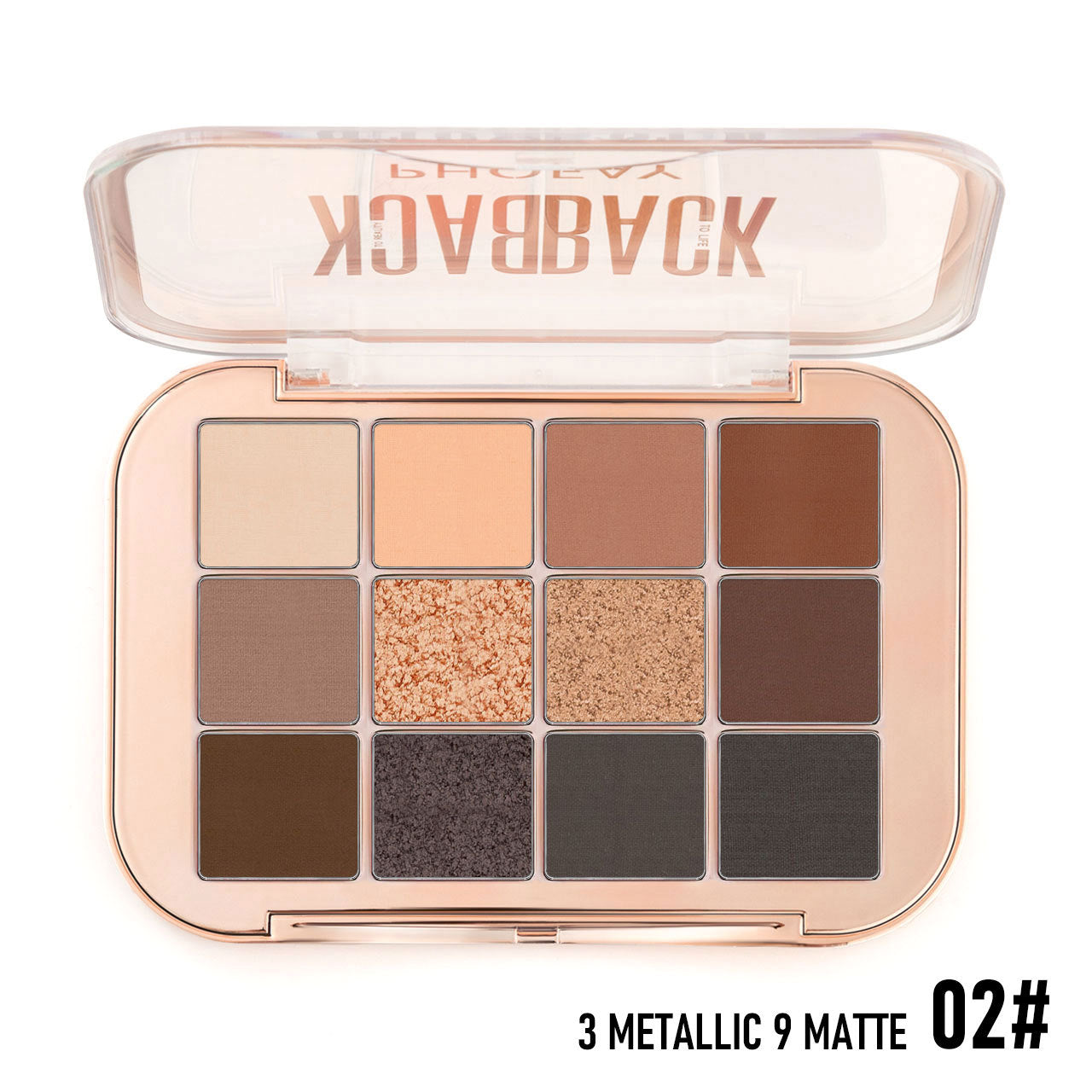 JMT-346314 12-Color Eyeshadow Palette - Matte, Brightening, and Versatile Shades for Eye Makeup