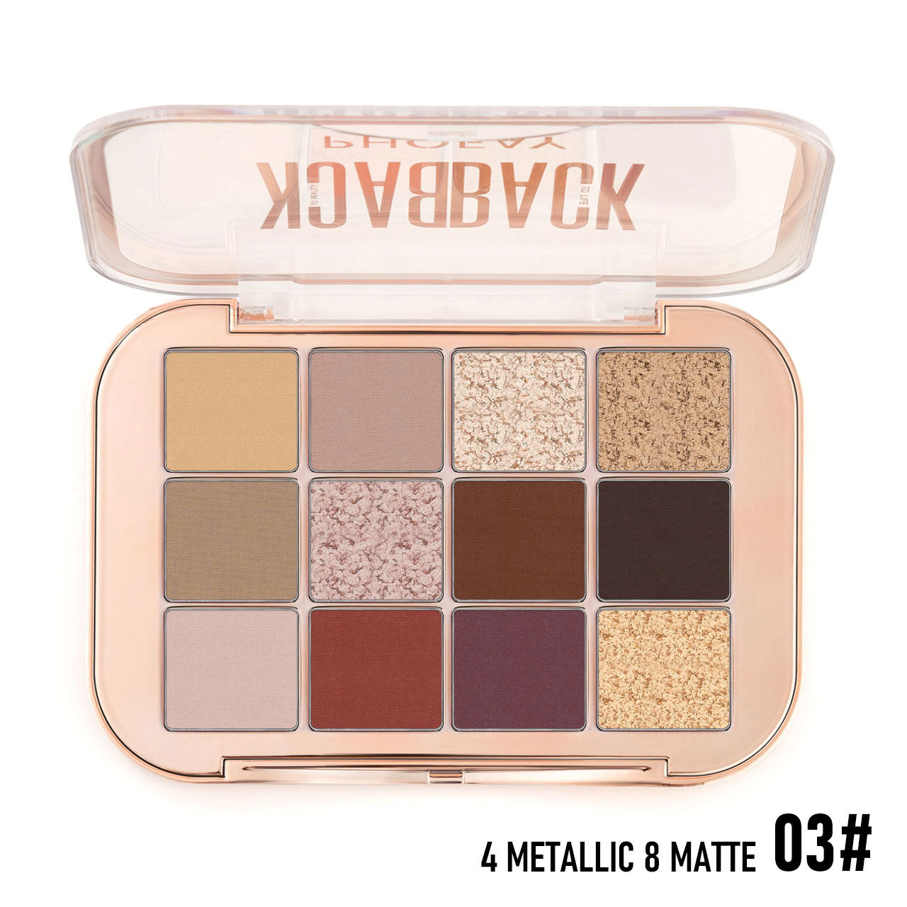JMT-346314 12-Color Eyeshadow Palette - Matte, Brightening, and Versatile Shades for Eye Makeup