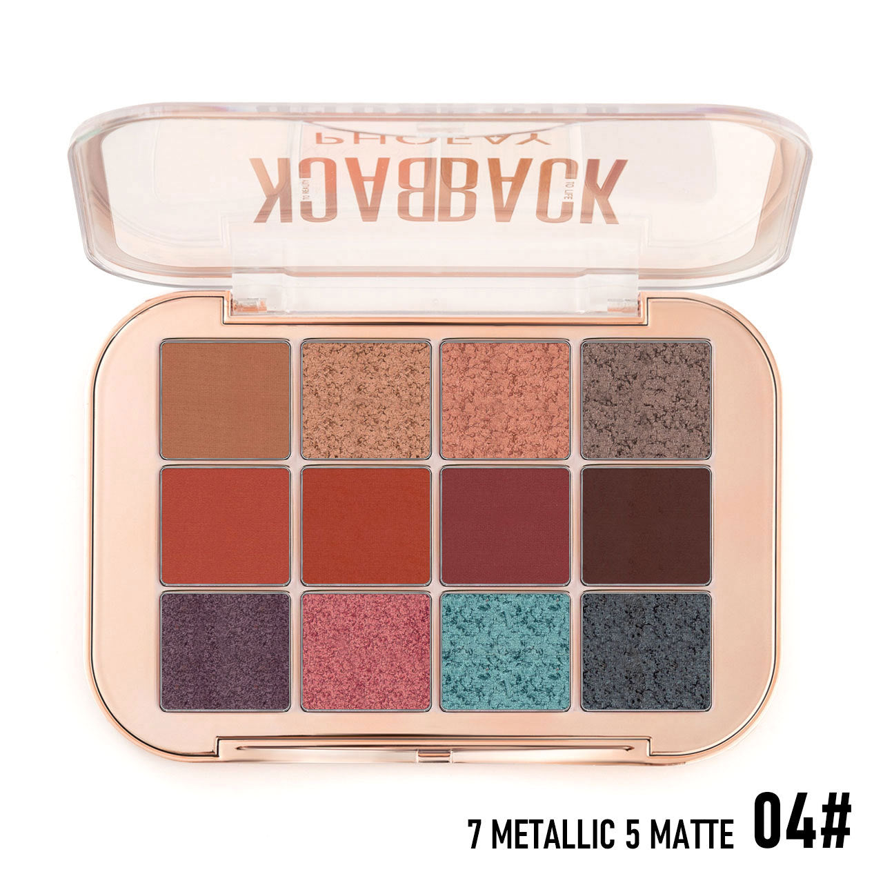 JMT-346314 12-Color Eyeshadow Palette - Matte, Brightening, and Versatile Shades for Eye Makeup