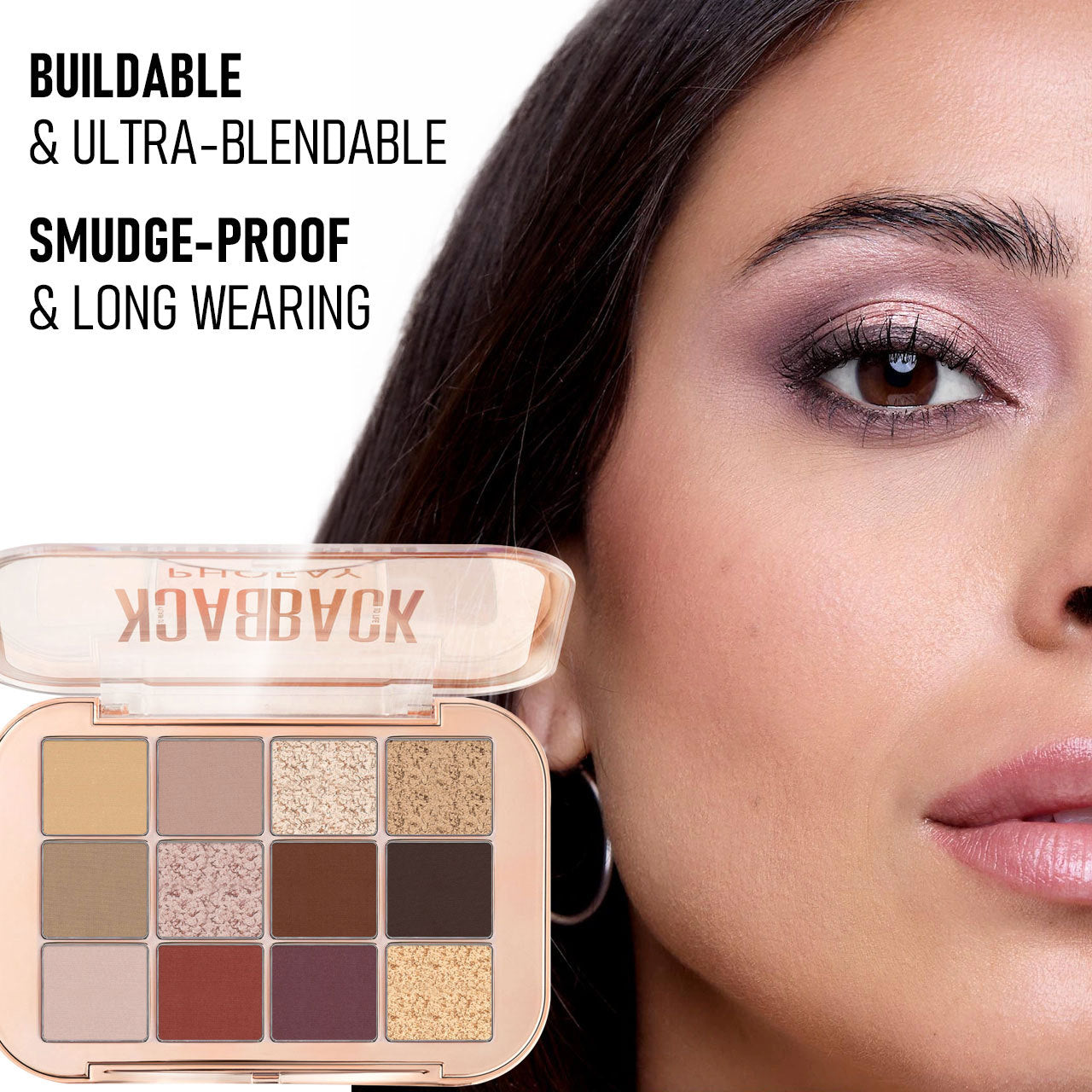 JMT-346314 12-Color Eyeshadow Palette - Matte, Brightening, and Versatile Shades for Eye Makeup