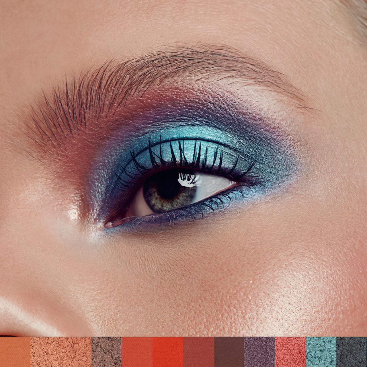 JMT-346314 12-Color Eyeshadow Palette - Matte, Brightening, and Versatile Shades for Eye Makeup