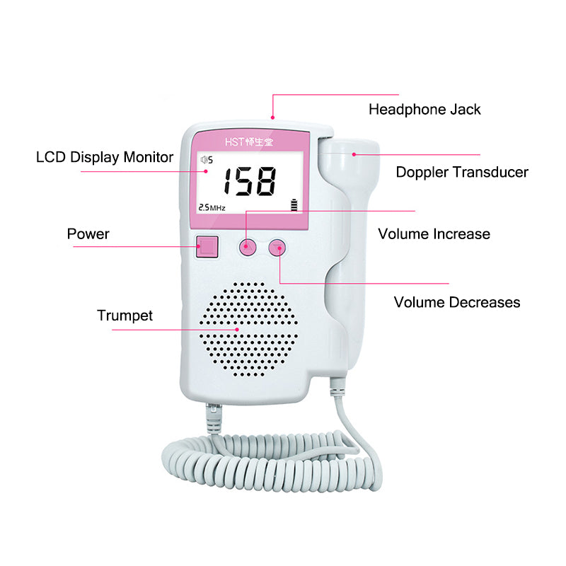 JMT-346378 Fetal Heart Rate Monitor for Expecting Mothers - Doppler Device for Prenatal Care
