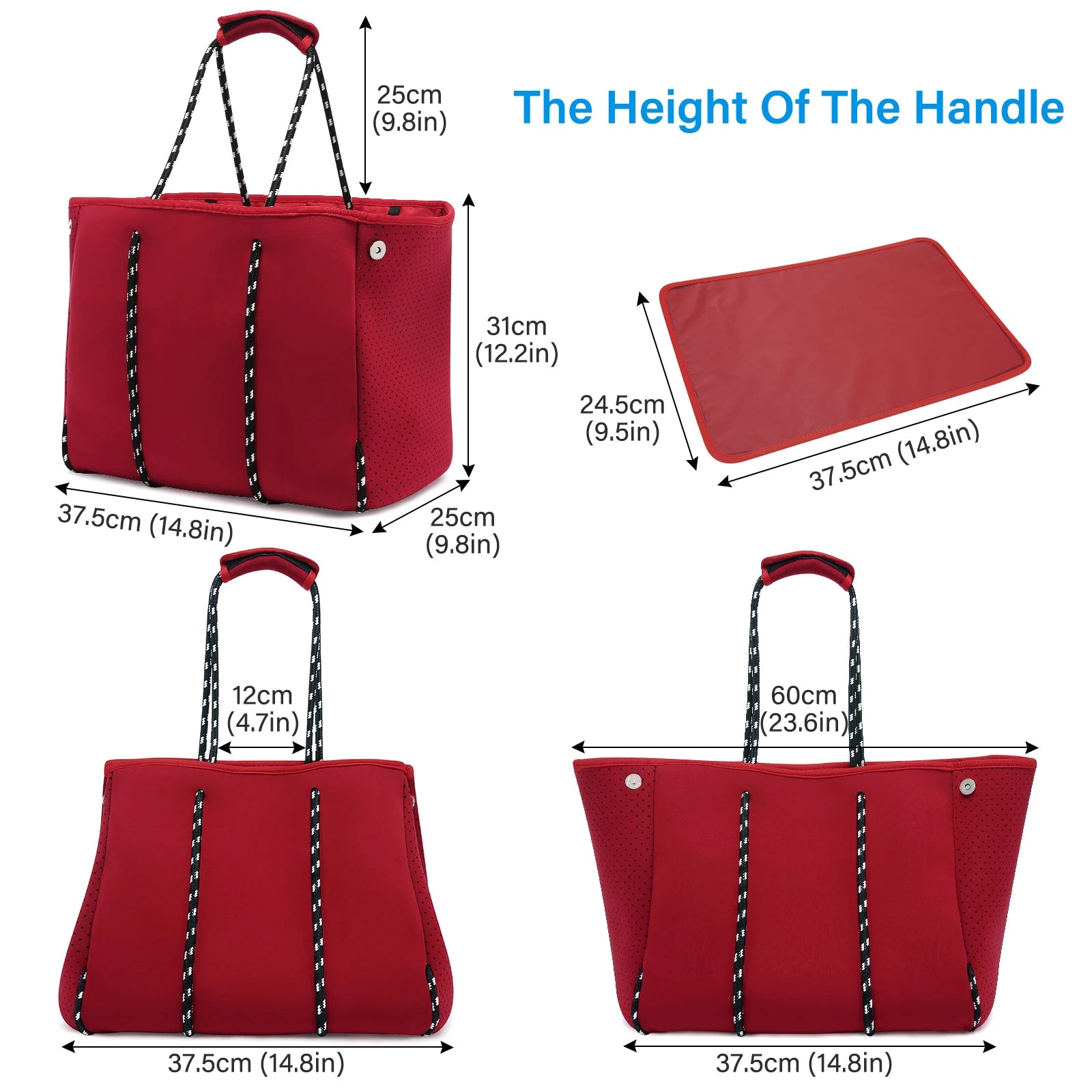JMT-346698 Large Multipurpose Shoulder Gym Tote Bag with Small Purse for Travel and Beach Use