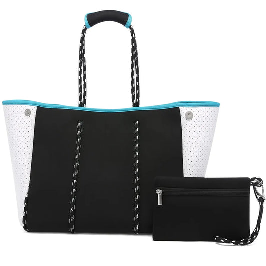 JMT-346698 Large Multipurpose Shoulder Gym Tote Bag with Small Purse for Travel and Beach Use
