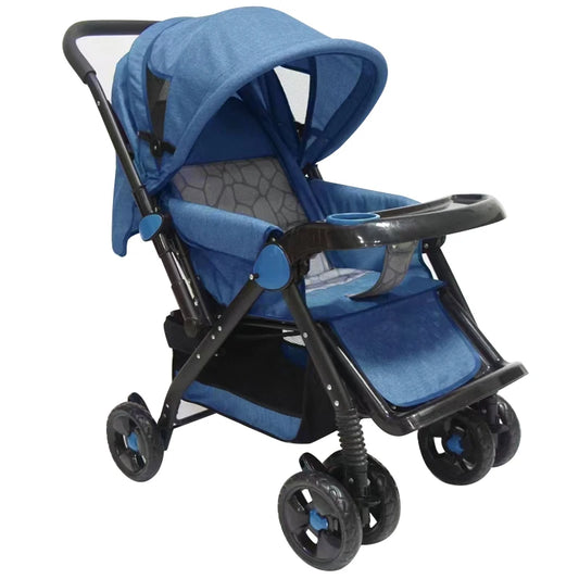 JMT-346890 Lightweight Foldable Travel Stroller with Two-Way Push Feature and Removable Dinner Plate, 3-in-1 Design