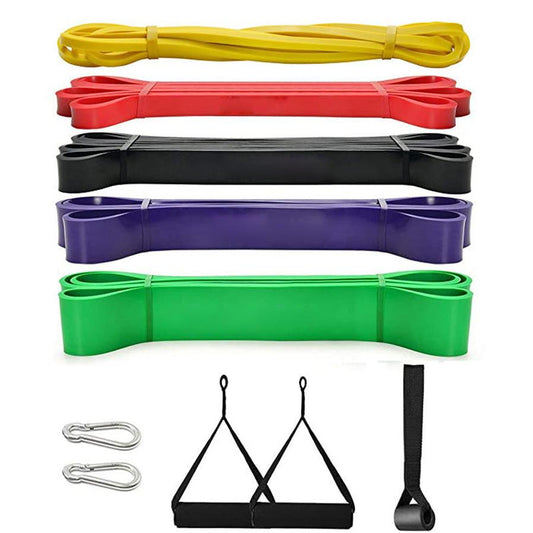 JMT-346954 Heavy Duty 5-Piece Latex Resistance Bands for Strength Training and Fitness