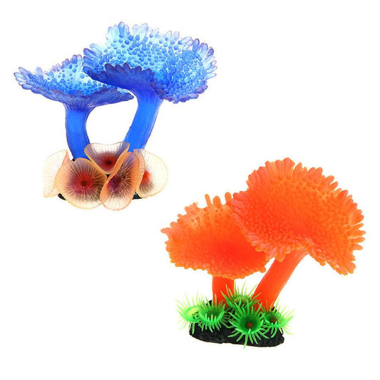 JMT-347210 Realistic Coral Simulation Plant for Aquarium Landscaping, No Fading, No Odor, 9.5x9.5x7cm