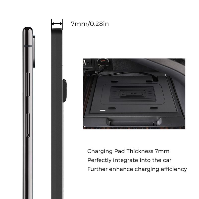 JMT-347210 Wireless Charging Board for Qi Compatible Smartphones - Central Control Design for 2018/2019 Toyota Camry - LED Indicator - 3-Coil Technology