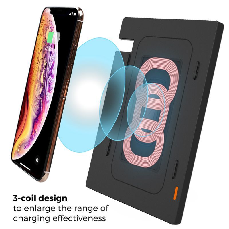 JMT-347210 Wireless Charging Board for Qi Compatible Smartphones - Central Control Design for 2018/2019 Toyota Camry - LED Indicator - 3-Coil Technology