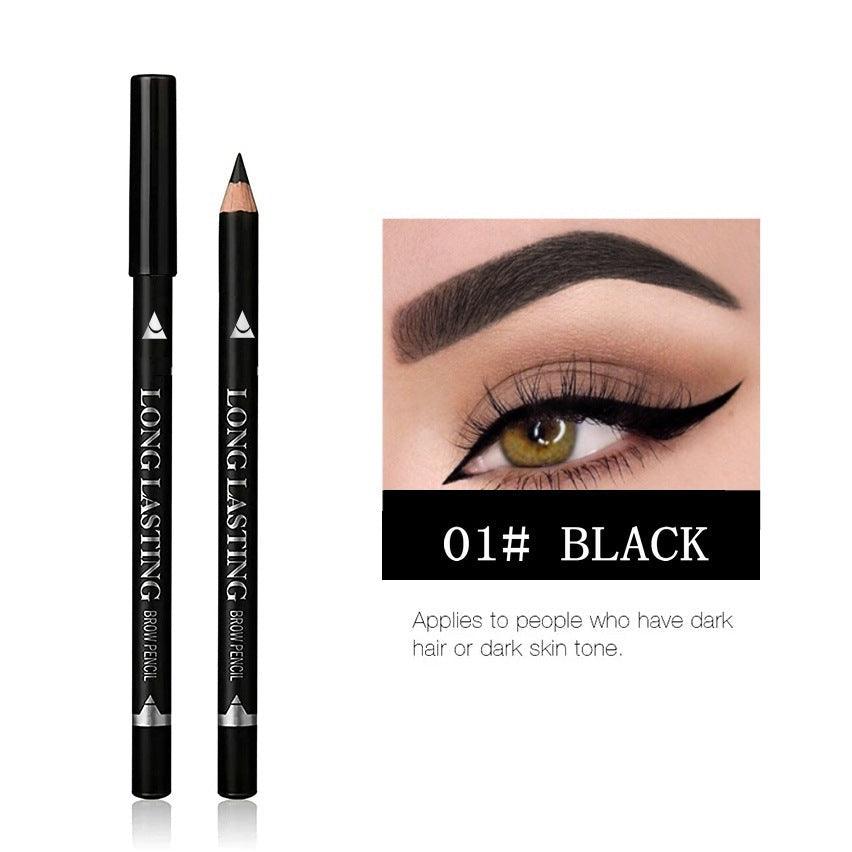 JMT-347466 Waterproof and Sweat-proof Eyeliner Pencil in Multicolor Options: Black, Dark Brown, Light Brown