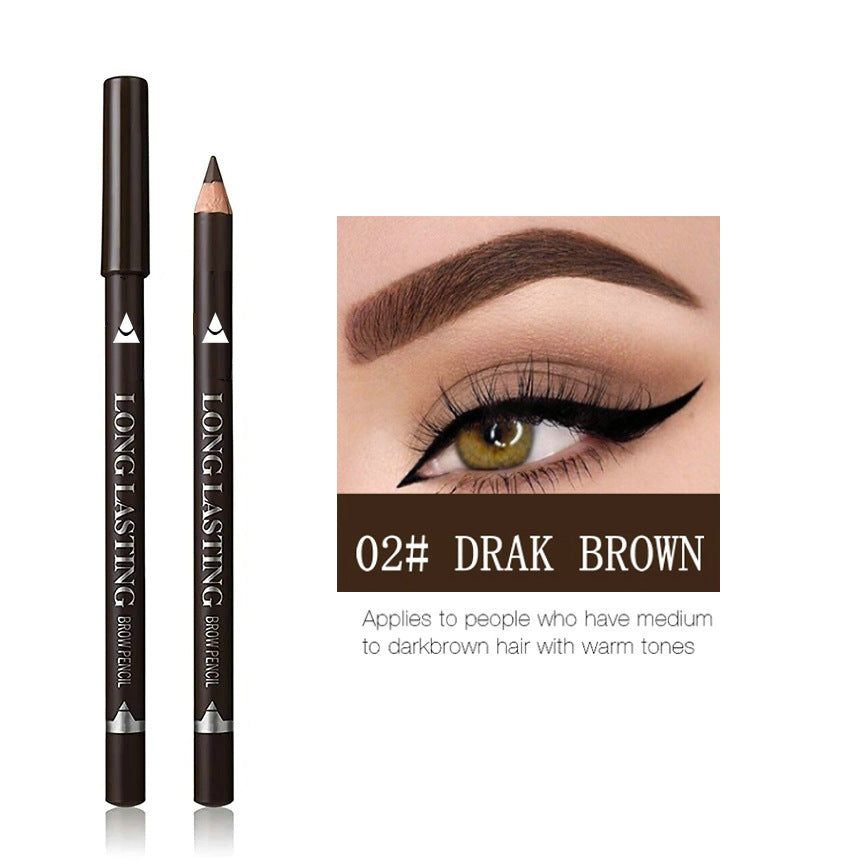 JMT-347466 Waterproof and Sweat-proof Eyeliner Pencil in Multicolor Options: Black, Dark Brown, Light Brown