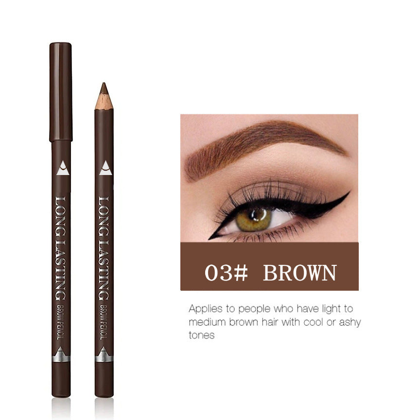 JMT-347466 Waterproof and Sweat-proof Eyeliner Pencil in Multicolor Options: Black, Dark Brown, Light Brown
