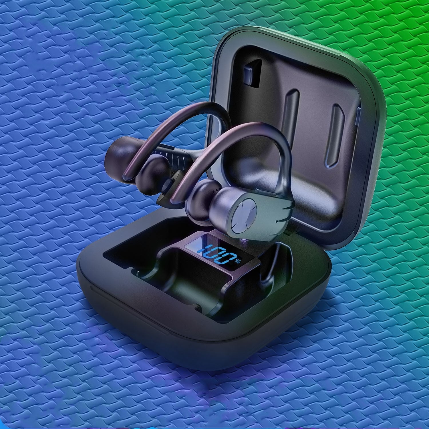 JMT-347850 Wireless Stereo Headset with LED Digital Display and Bluetooth 5.0 Technology