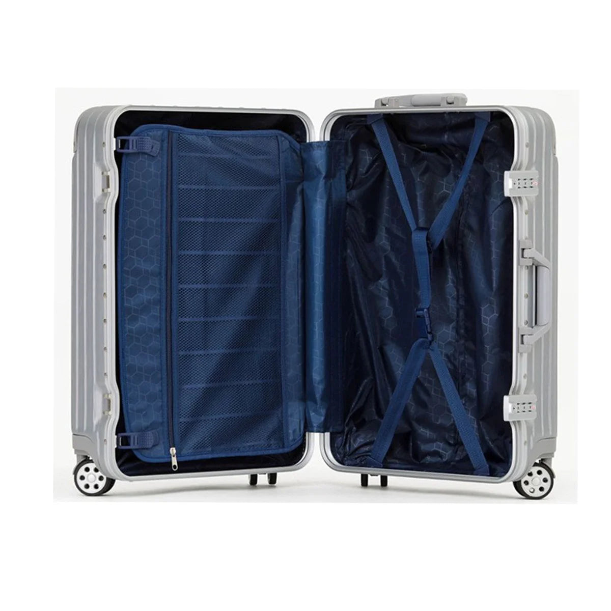 JMT-347914 Durable Aluminium Frame Trolley Suitcase with Integrated Password Lock