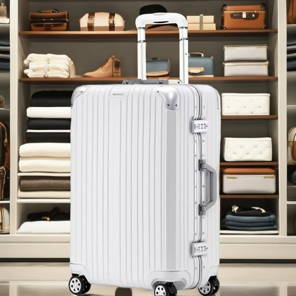 JMT-347914 Durable Aluminium Frame Trolley Suitcase with Integrated Password Lock
