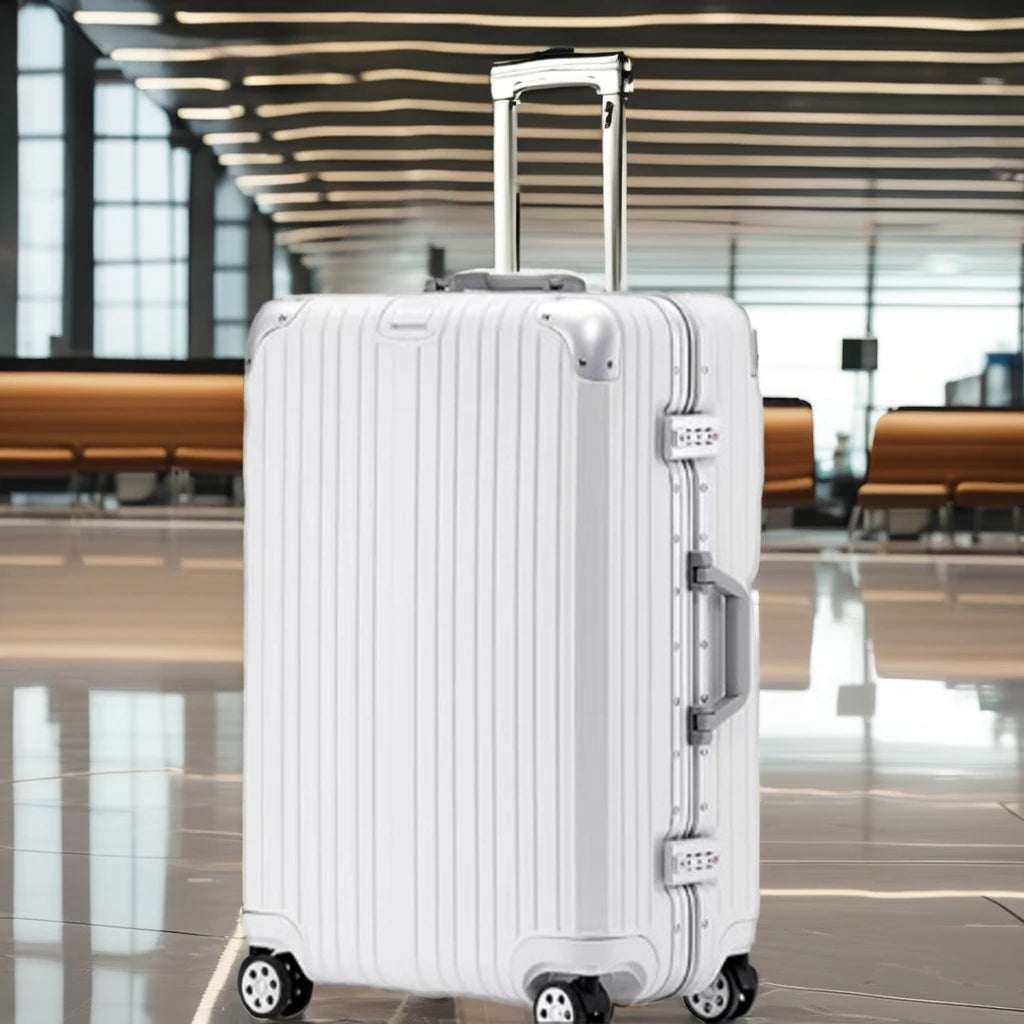 JMT-347914 Durable Aluminium Frame Trolley Suitcase with Integrated Password Lock
