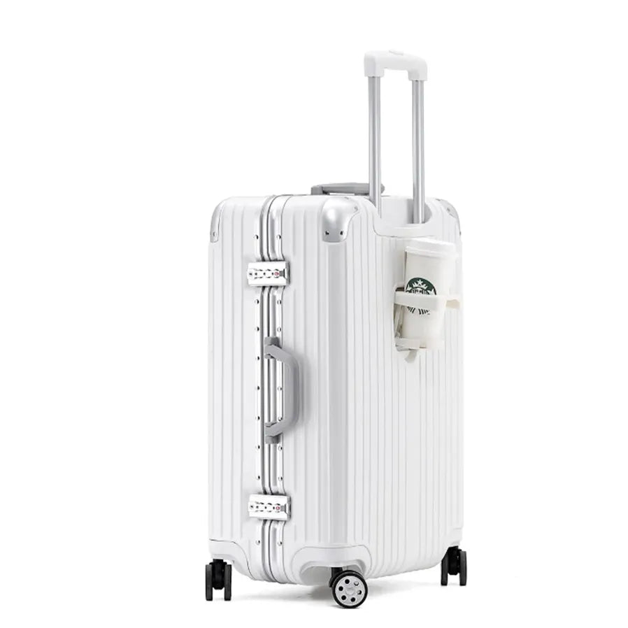 JMT-347914 Durable Aluminium Frame Trolley Suitcase with Integrated Password Lock