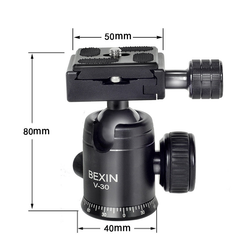 JMT-347978 Aluminum Tripod for iPhone and Camera with Adjustable Ball Joint, Max Height 85mm