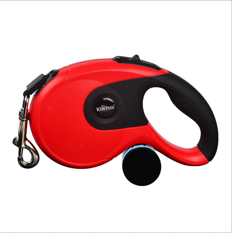 JMT-348042 Automatic Retractable Dog Leash in Multiple Colors with Optional Dustbin Attachment