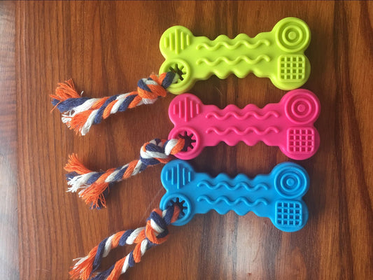 JMT-348170 Durable TPR Wave Biscuit Dog Toy for Small Dogs - Multi-Color with Soft Rubber Material for Chewing and Dental Health