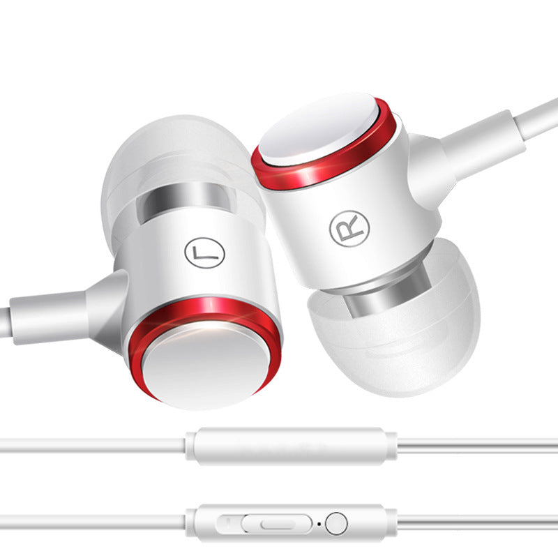 JMT-348170 Metal In-Ear Headset with Enhanced Bass and 10mm Drivers for Mobile Devices