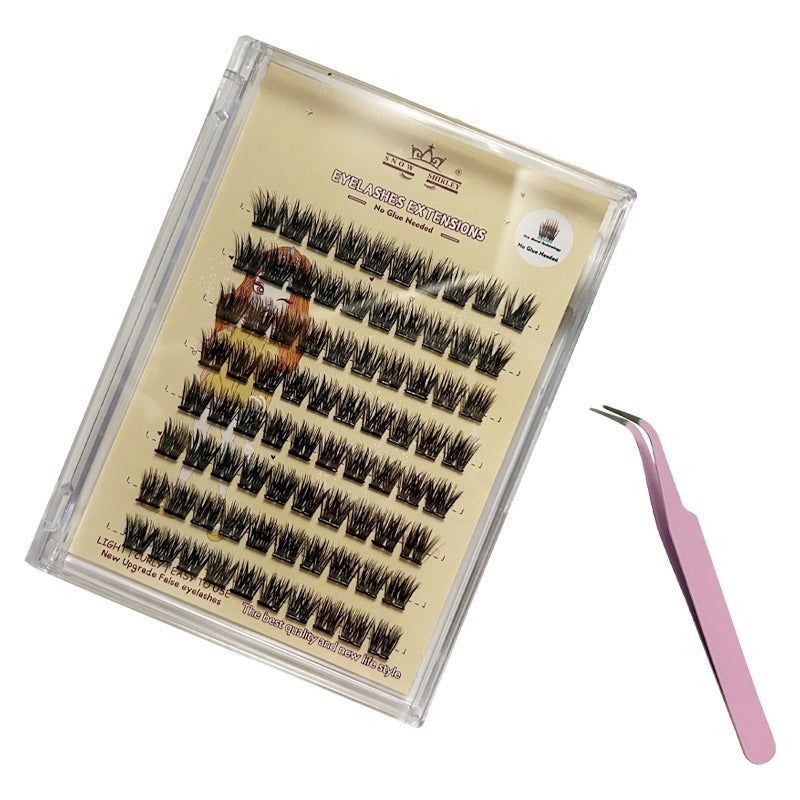 JMT-348298 3D Self-Adhesive False Eyelashes with Small Tweezer Tool - 8 Rows