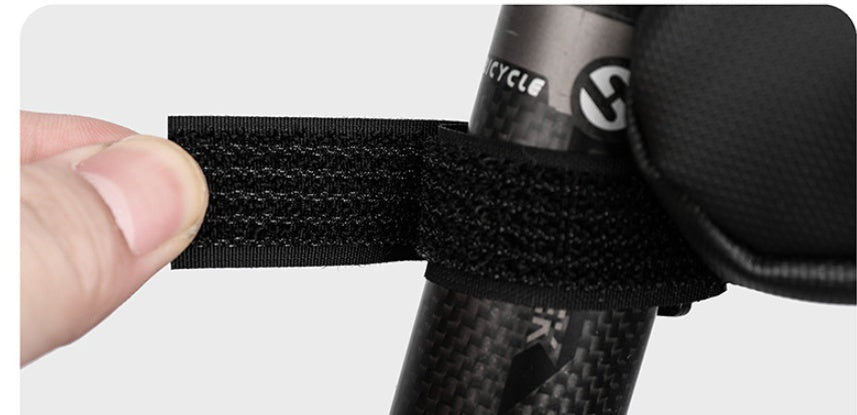 JMT-348362 Lightweight Black Bicycle Saddle Bag - 1L Polyester Tail Storage Kit