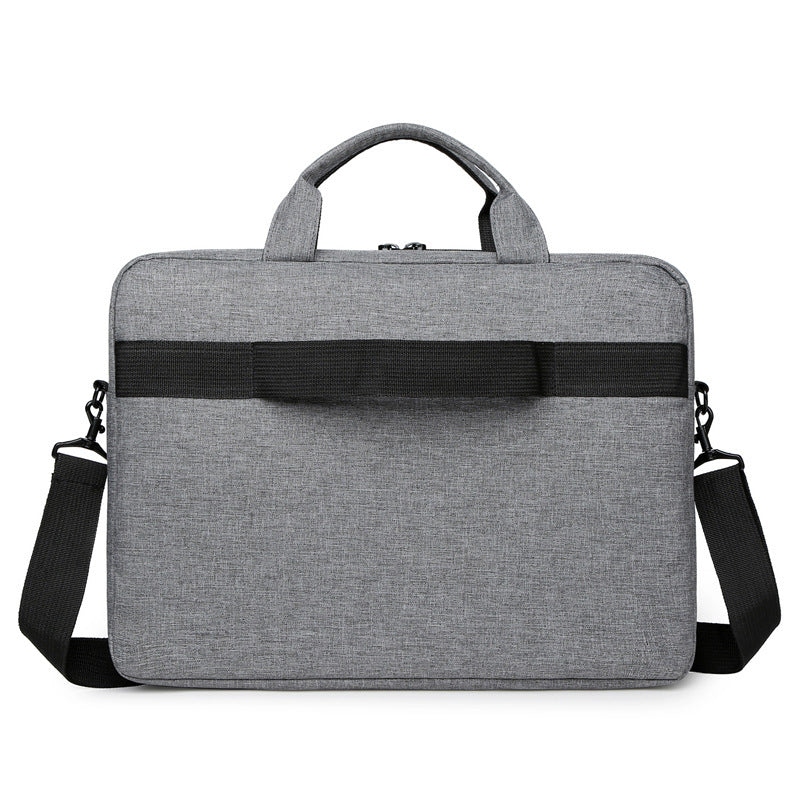 JMT-349514 15-Inch Soft Handle Business Laptop Bag with Zipper Pockets in Blue, Black, Wine Red, and Gray