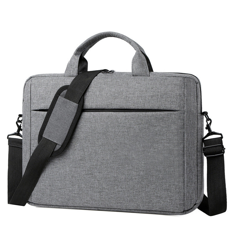 JMT-349514 15-Inch Soft Handle Business Laptop Bag with Zipper Pockets in Blue, Black, Wine Red, and Gray