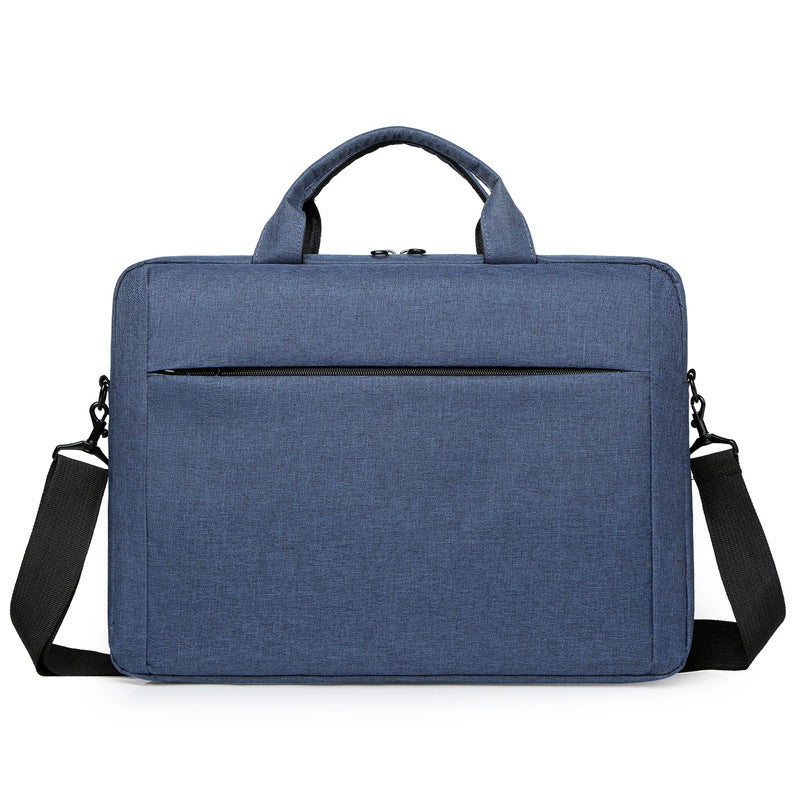 JMT-349514 15-Inch Soft Handle Business Laptop Bag with Zipper Pockets in Blue, Black, Wine Red, and Gray