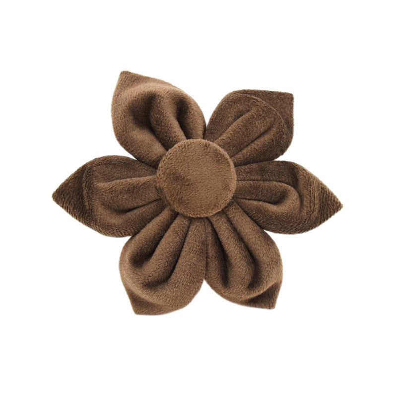 JMT-349514 Velvet Fabric Dog Collar with Leash, Bow, Flower, Vest, and Poop Bag - Adjustable Sizes XS to XL