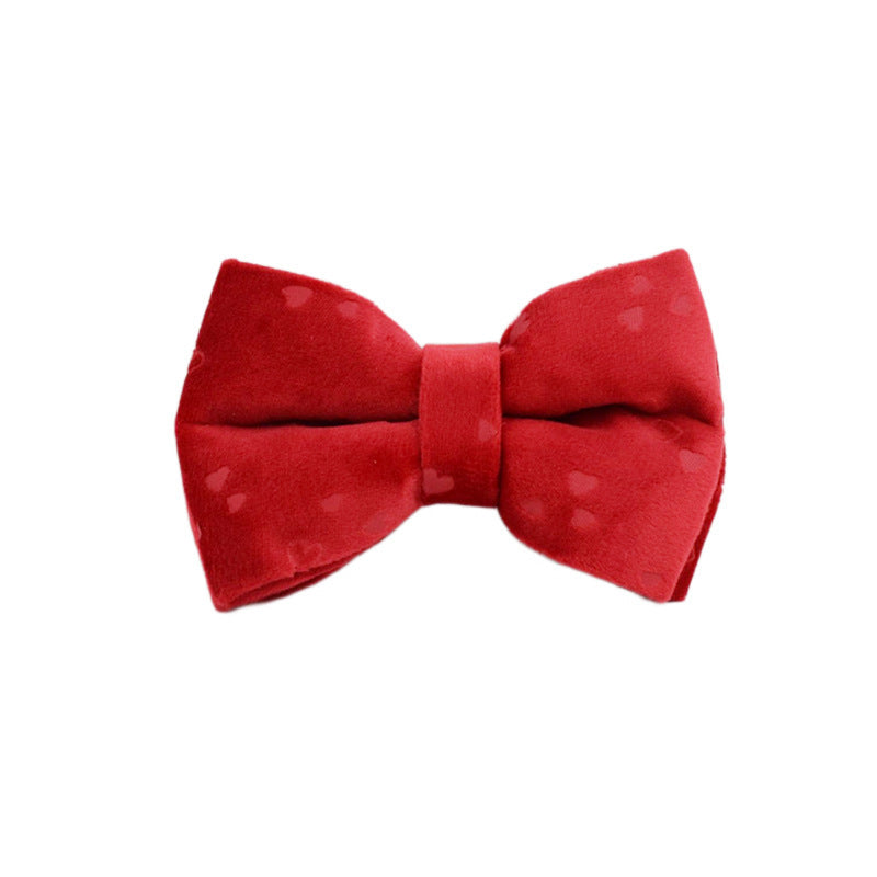 JMT-349514 Velvet Fabric Dog Collar with Leash, Bow, Flower, Vest, and Poop Bag - Adjustable Sizes XS to XL