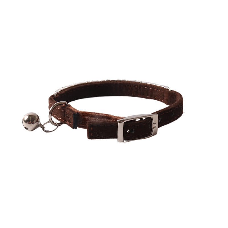 JMT-349834 Flannel Elastic Buckle Cat Collar - Available in Multiple Colors