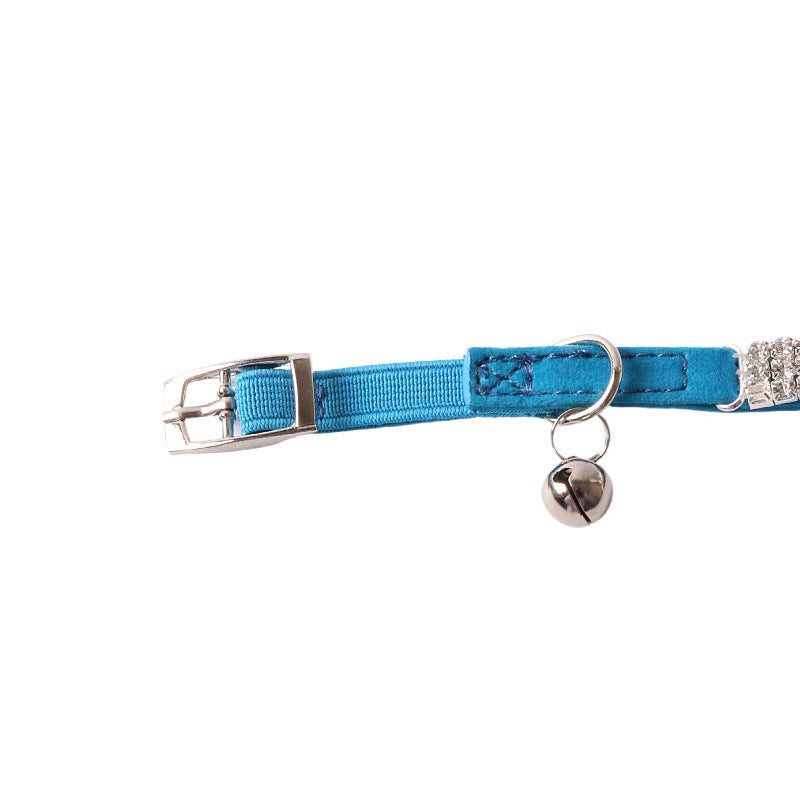 JMT-349834 Flannel Elastic Buckle Cat Collar - Available in Multiple Colors
