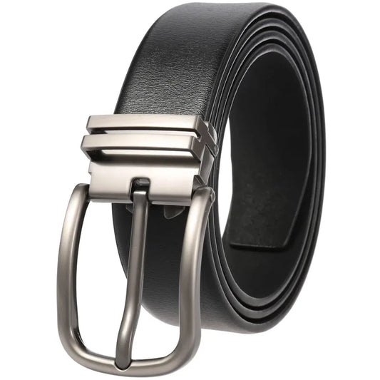 JMT-350090 Genuine Cowhide Leather Belt for Men - Vintage Style Jeans Accessory