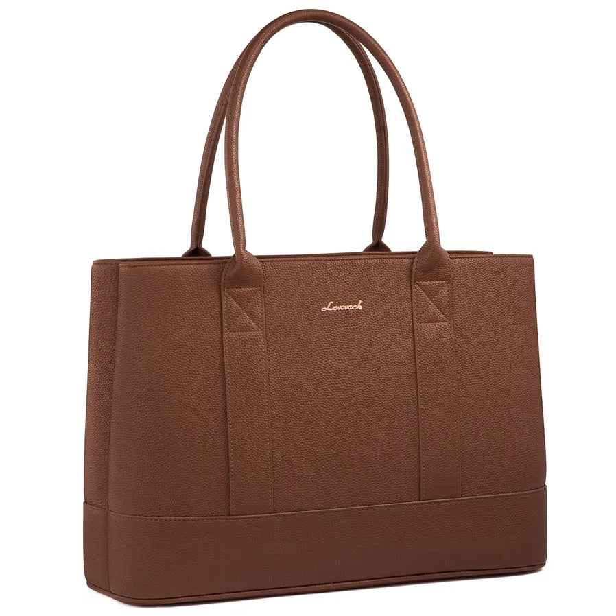 JMT-350154 Stylish Soft Leather Laptop Tote Bag for Women, 17-inch Office Briefcase and Shoulder Purse