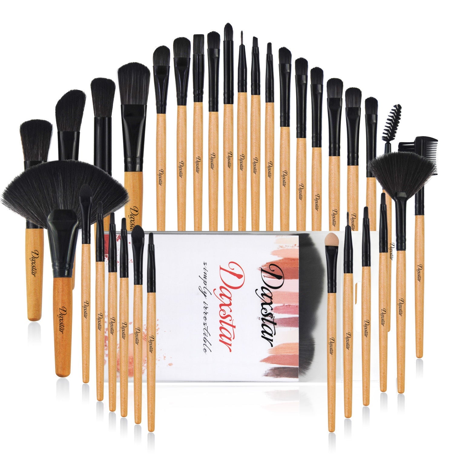 JMT-350474 32-Piece Professional Makeup Brush Set with Soft Fiber Wool Hair in Multiple Colors