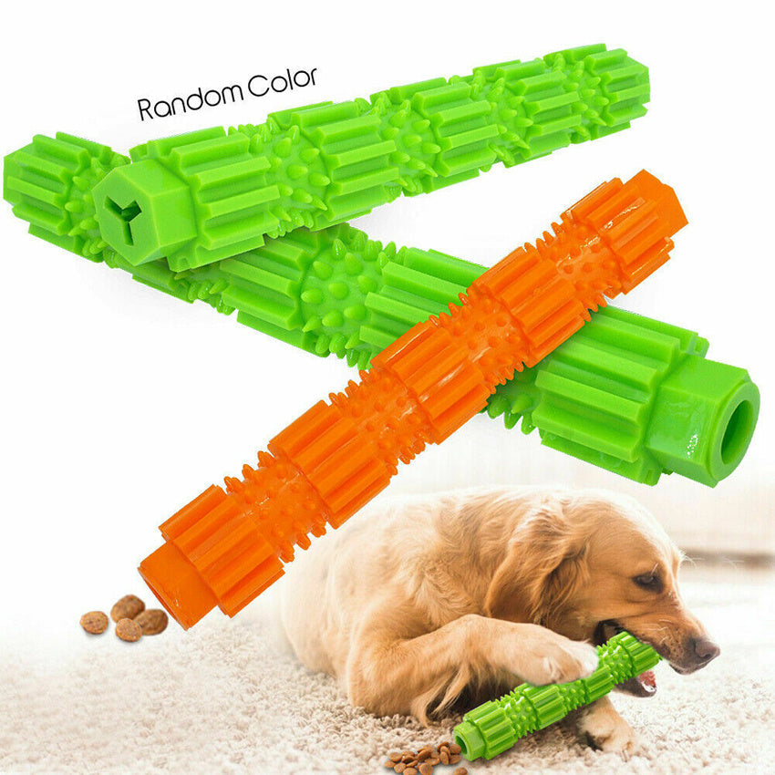 JMT-350474 Durable Treat Dispensing Rubber Dog Chew Toy with Teeth Cleaning and Squeaking Features