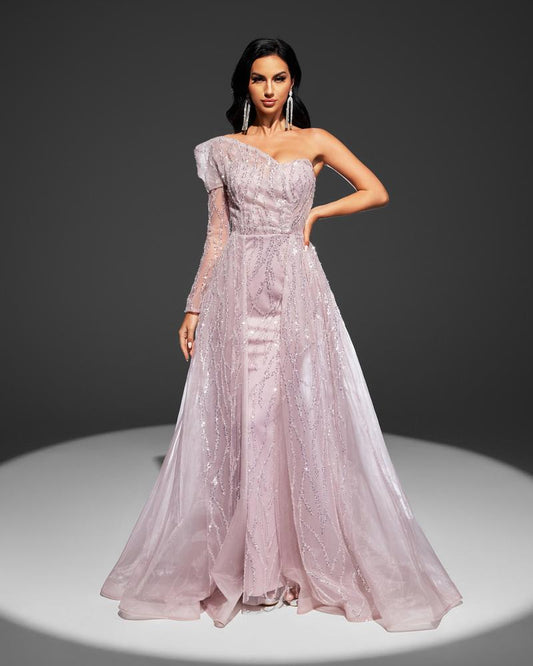 JMT-350730 Pink Elegant Women's Dress SH0038
