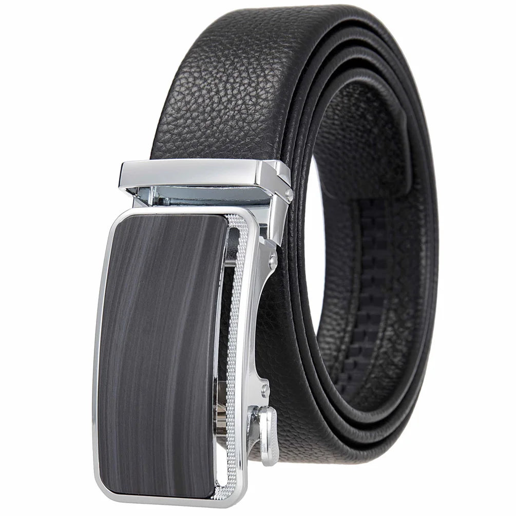 JMT-351242 Men's Cowhide Leather Belt - Model LY36-000011-5, Classic Style for Everyday Wear