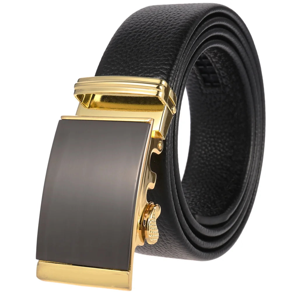 JMT-351242 Men's Cowhide Leather Belt - Model LY36-000011-5, Classic Style for Everyday Wear